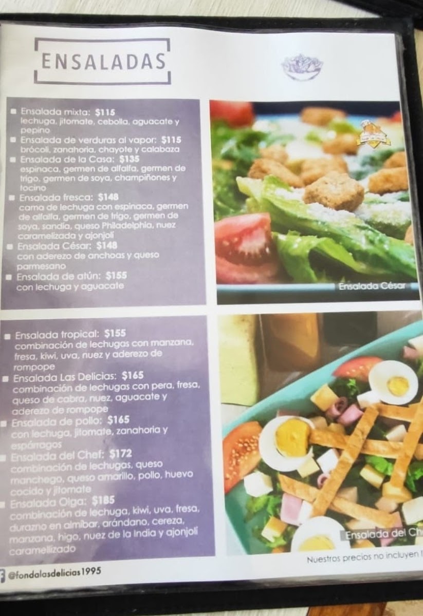 Fonda Las Delicias Menu - Image 1